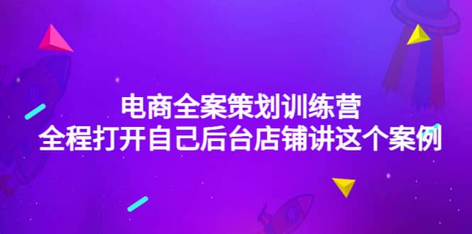电商全案策划训练营：全程打开自己后台店铺讲这个案例（9节课时）-云创网