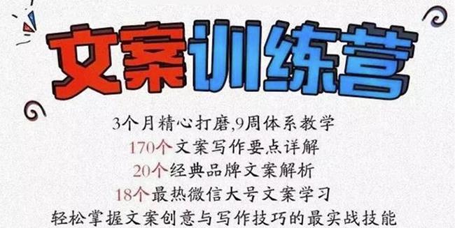 龙小天《文案训练营》全面系统解决文案写作难题！-云创网