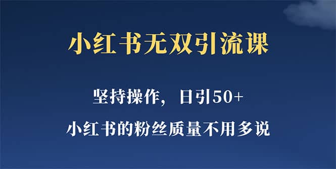 小红书无双课一天引50+女粉，不用做视频发视频，小白也很容易上手拿到结果-云创网