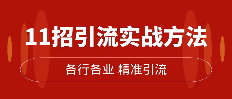 精准引流术：11招引流实战方法，让你私域流量加到爆（11节课完整版）-云创网