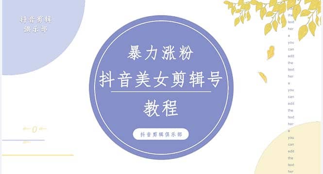 抖音快手暴力涨粉美女混剪视频教程 百分百过原创图片教程 附带违规申诉方法-云创网
