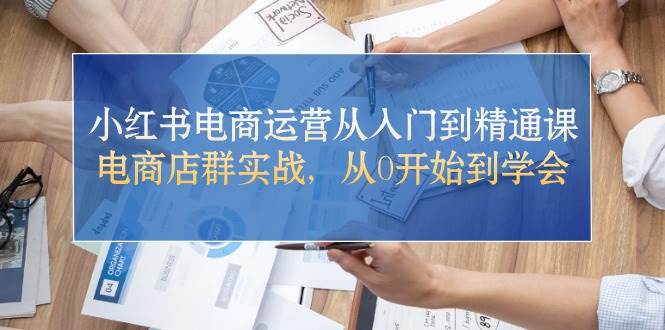 小红书电商运营从入门到精通课，电商店群实战，从0开始到学会-云创网