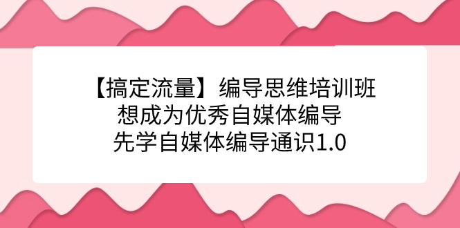 【搞定流量】编导思维培训班，想成为优秀自媒体编导先学自媒体编导通识1.0-云创网