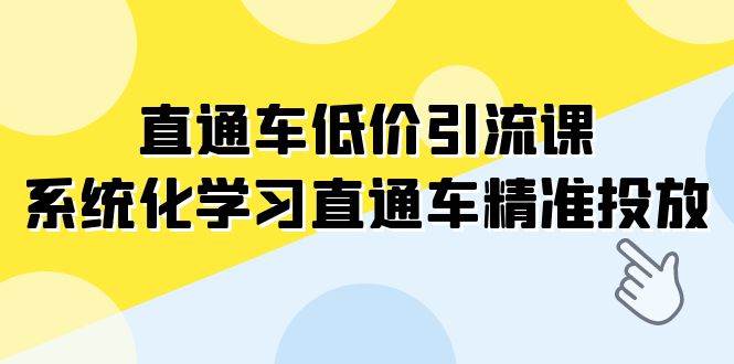 直通车-低价引流课，系统化学习直通车精准投放（14节课）-云创网
