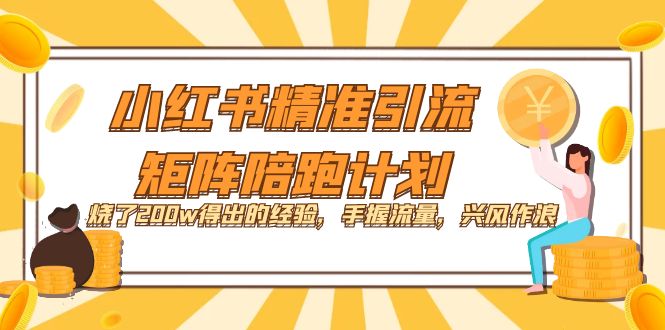 小红书精准引流·矩阵陪跑计划：烧了200w得出的经验，手握流量，兴风作浪！-云创网