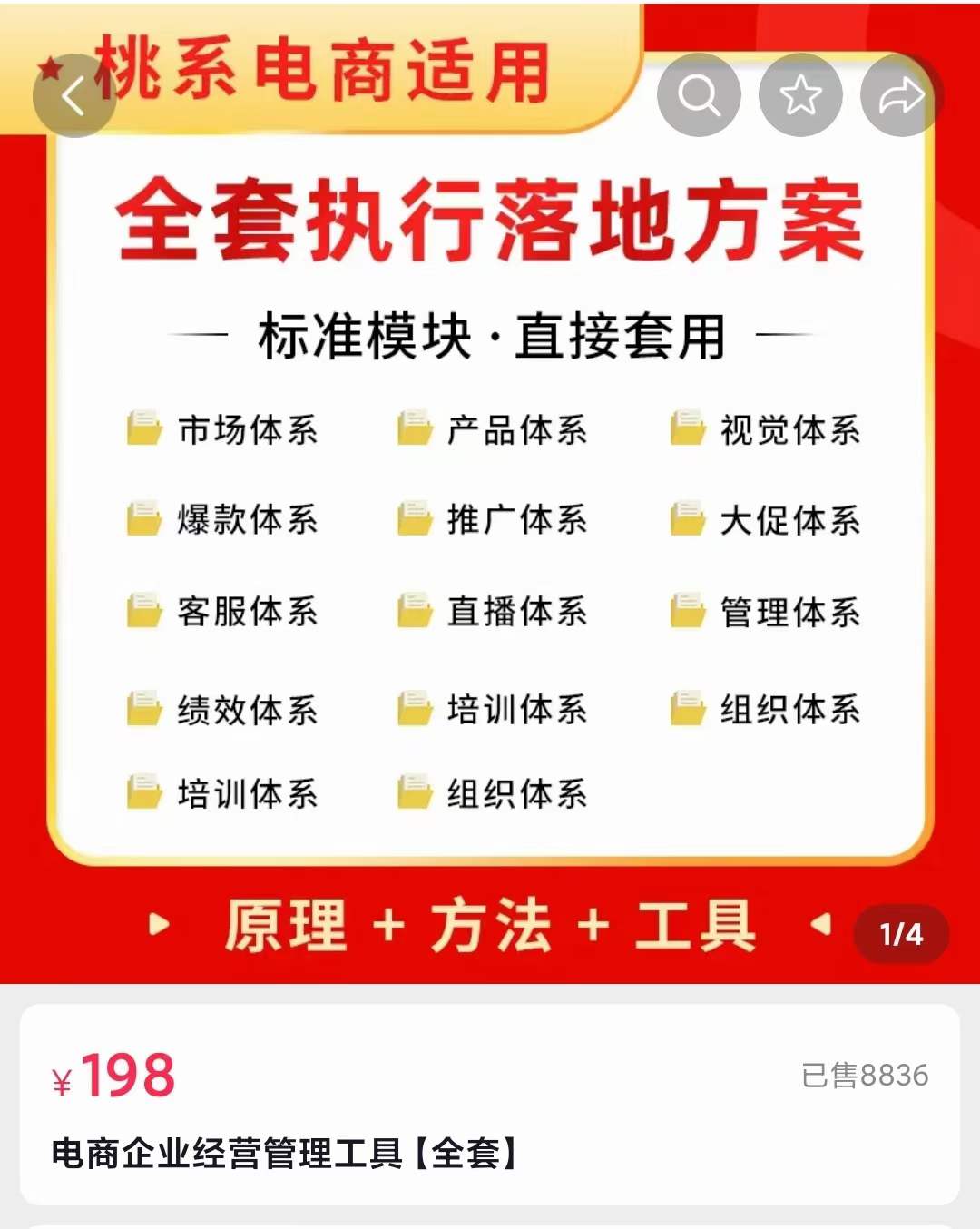 外面卖198·电商企业经营管理工具：全套执行落地方案 标准模块·直接套用-云创网