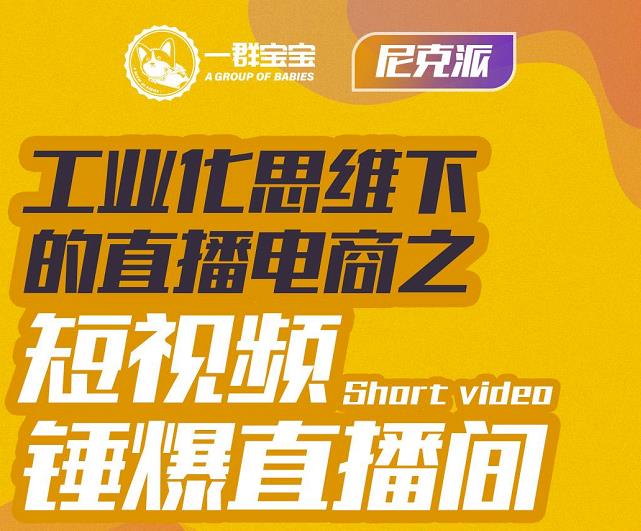 尼克派·工业化思维下的直播电商之短视频锤爆直播间，听话照做执行爆单-云创网