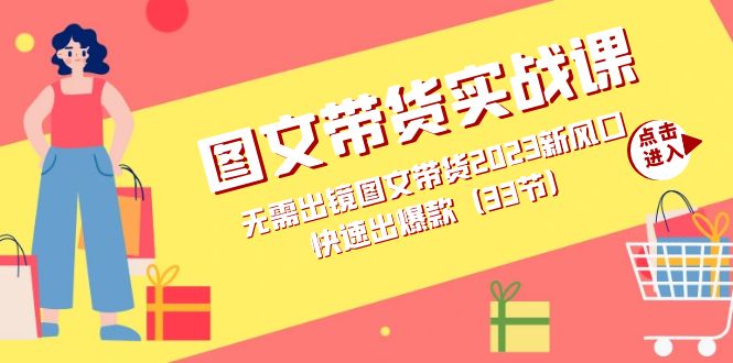 图文带货实战课：无需出镜图文带货2023新风口，快速出爆款（33节）-云创网