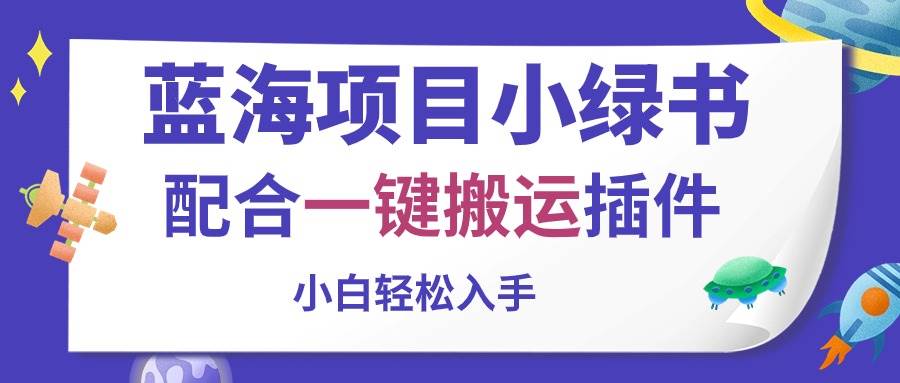 蓝海项目小绿书，配合一键搬运插件，小白轻松入手-云创网