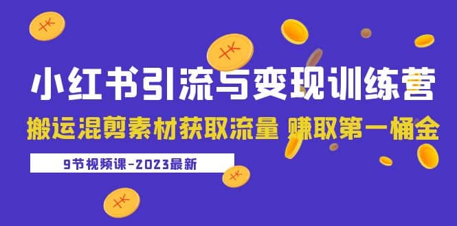 2023小红书引流与变现训练营：搬运混剪素材获取流量 赚取第一桶金（9节课）-云创网