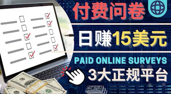 参与付费调查，利用自己的空闲时间完成问卷，适合新手的平台，日赚15美元-云创网