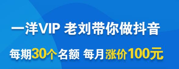 一洋电商抖音VIP，每月集训课+实时答疑+资源共享+联盟合作价值580元-云创网