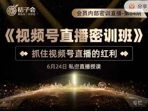 《视频号直播密训班》，抓住视频号直播的红利 价值12800-云创网