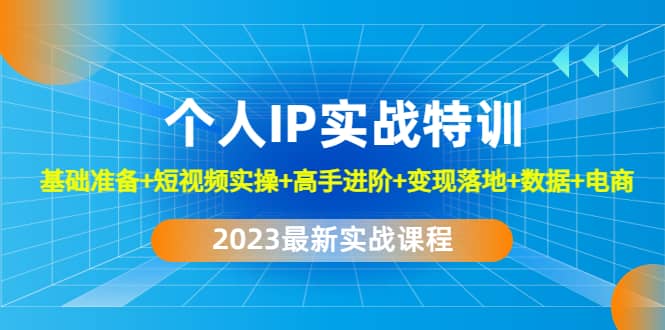 2023个人IP实战特训：基础准备+短视频实操+高手进阶+变现落地+数据+电商-云创网