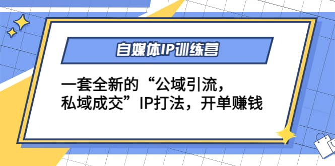 自媒体IP训练营(12+13期)一套全新的“公域引流，私域成交”IP打法-云创网