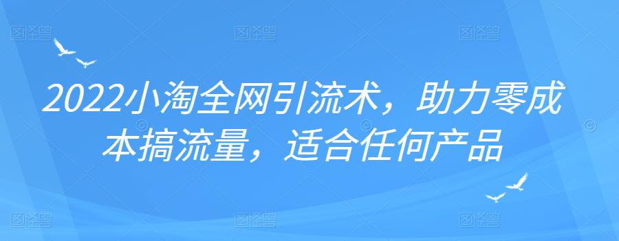2022年小淘全网引流术，助力零成本搞流量，适合任何产品-云创网