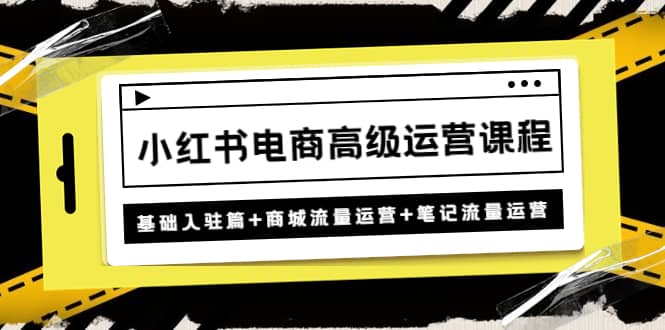 小红书电商高级运营课程：基础入驻篇+商城流量运营+笔记流量运营-云创网