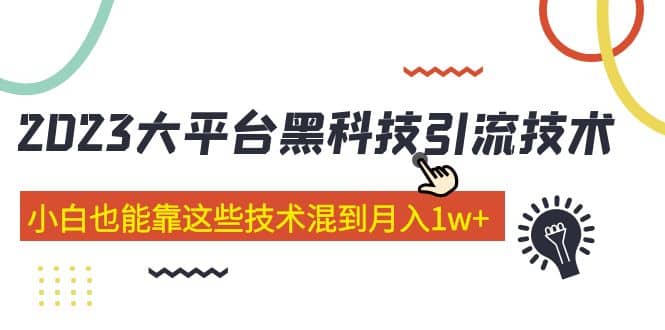 价值4899的2023大平台黑科技引流技术 29节课-云创网