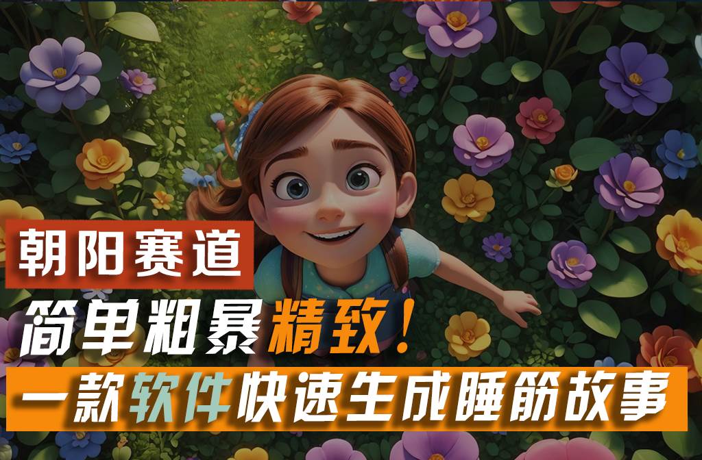 利用一款软件5分钟一条爆款睡前故事，简单粗暴精致！小白月入2w+-云创网