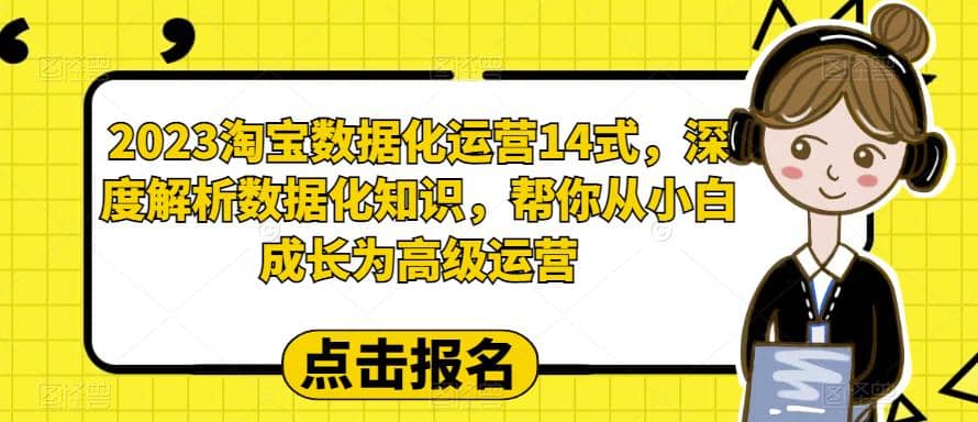 2023淘宝数据化-运营 14式，深度解析数据化知识，帮你从小白成长为高级运营-云创网