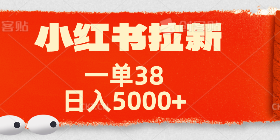 小红书拉新项目，一单38元！日入5000+【揭秘】-云创网