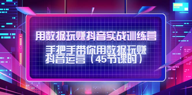 用数据玩赚抖音实战训练营：手把手带你用数据玩赚抖音运营（45节课时）-云创网