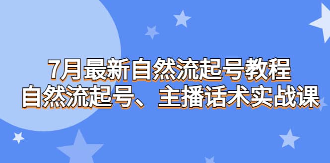 7月最新自然流起号教程，自然流起号、主播话术实战课-云创网