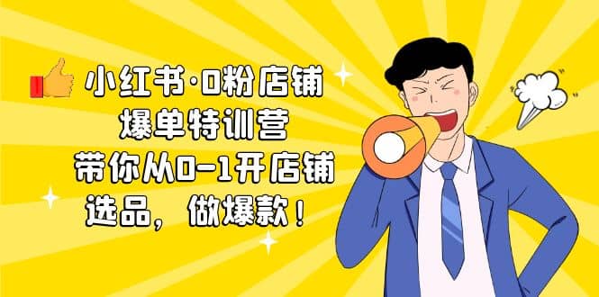 小红书·0粉店铺爆单特训营 带你从0-1开店铺，选品，做爆款（课程+工具包）-云创网