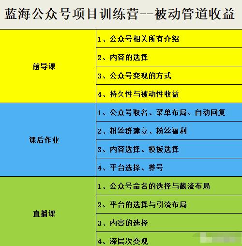 米辣微课·蓝海公众号项目训练营，手把手教你实操运营公众号和小程序变现-云创网