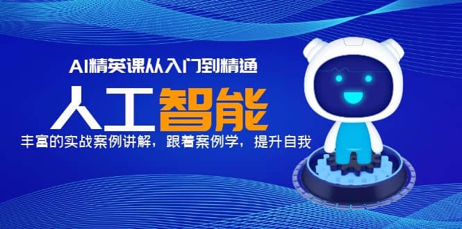 AI精英课从入门到精通，丰富的实战案例讲解，跟着案例学，提升自我-云创网