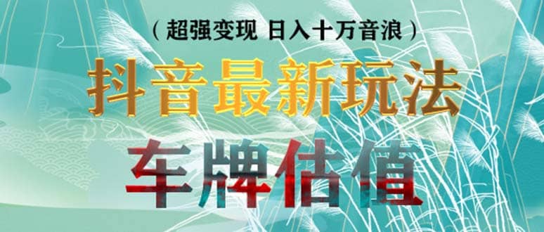 抖音最新无人直播变现直播车牌估值玩法项目 轻松日赚几百+【详细玩法教程】-云创网