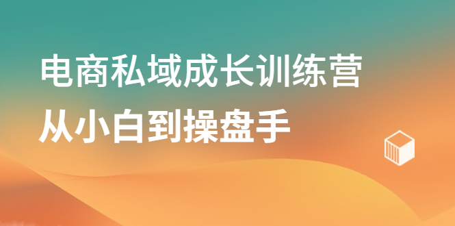 电商私域成长训练营，从小白到操盘手-云创网