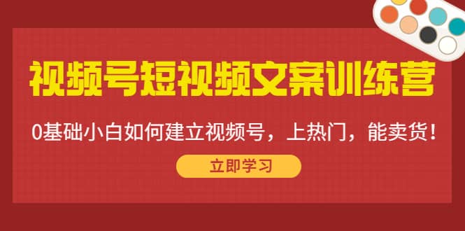 视频号短视频文案训练营：0基础小白如何建立视频号，上热门，能卖货！-云创网