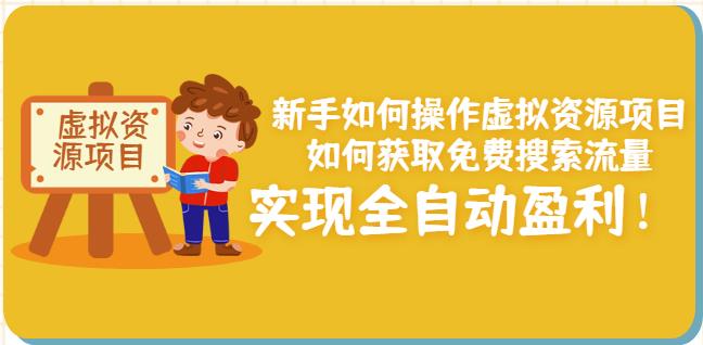 新手如何操作虚拟资源项目：如何获取免费搜索流量，实现全自动盈利！-云创网