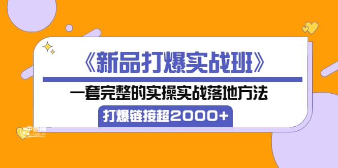 《新品打爆实战班》一套完整的实操实战落地方法，打爆链接超2000+（38节课)-云创网