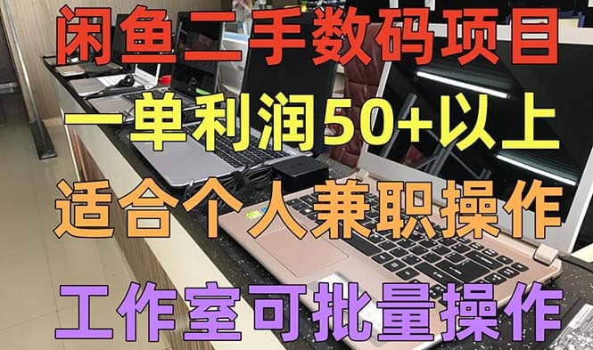 闲鱼二手数码项目，个人副业低保收入，工作室批量放大操作-云创网