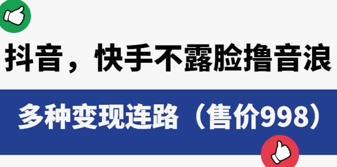 抖音，快手不露脸撸音浪项目，多种变现连路（售价998）-云创网