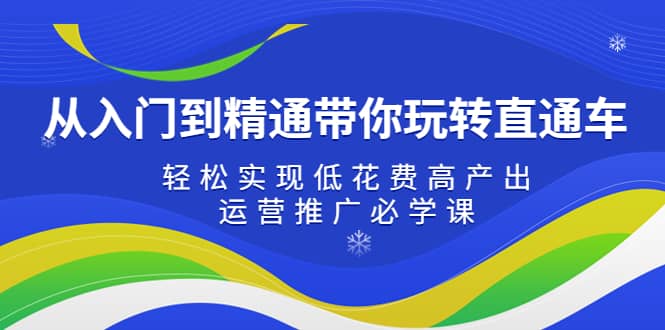 从入门到精通带你玩转直通车：轻松实现低花费高产出，35节运营推广必学课-云创网