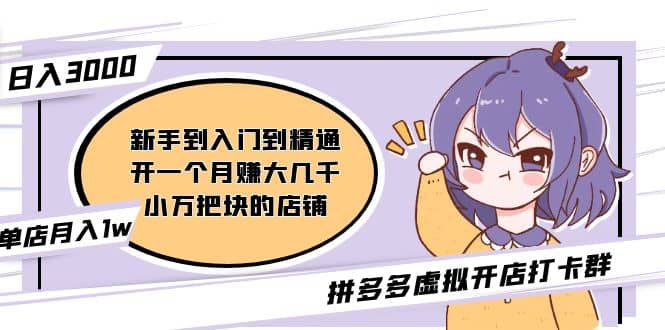 拼多多虚拟开店打卡群：入门到精通（昨日群里有小伙伴3000+）2月26更新-云创网