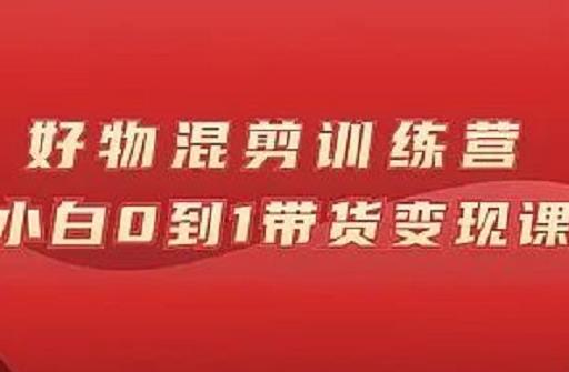 万三好物混剪训练营：小白0到1带货变现课-云创网