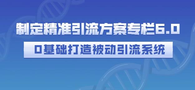 制定精准引流方案专栏6.0，0基础打造被动引流系统-云创网