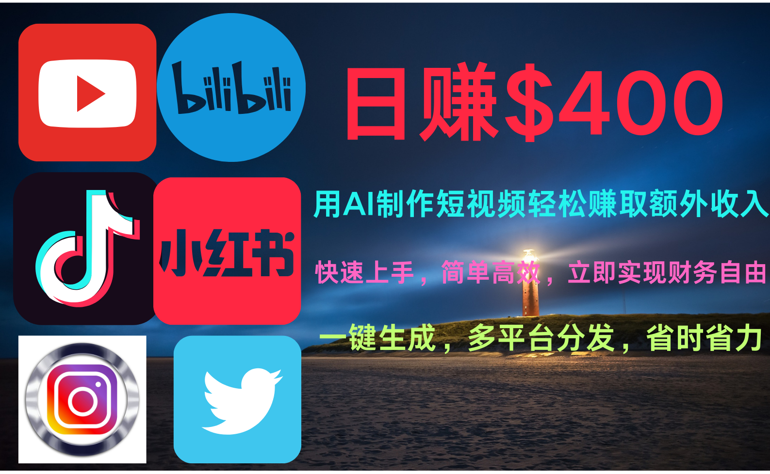 玩转全网视频平台，创造视频就能轻松赚取每天400美金-云创网