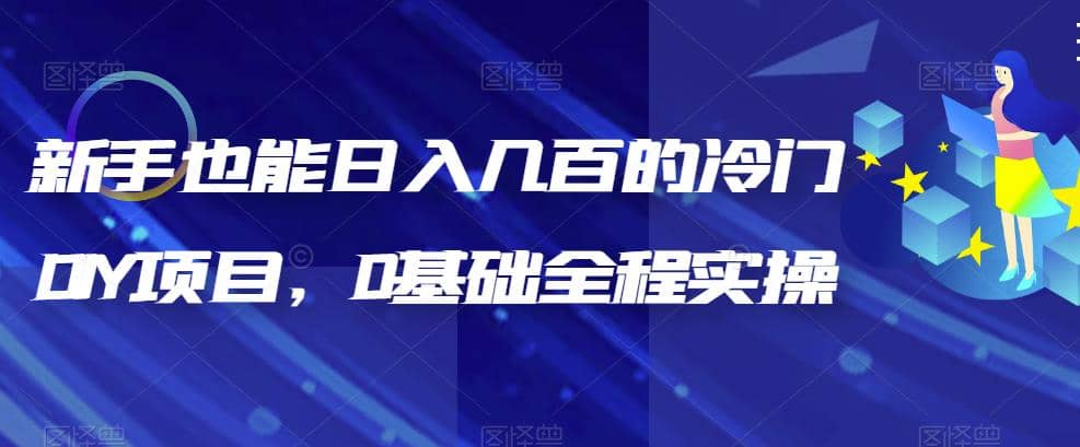 新手也能日入几百的冷门DIY项目，0基础全程实操【揭秘】-云创网