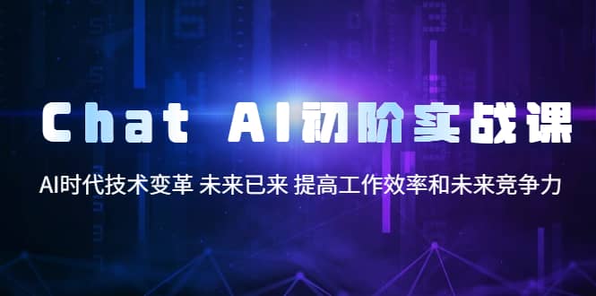 Chat AI初阶实战课，AI时代技术变革 未来已来 提高工作效率和未来竞争力-云创网