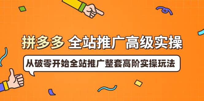 拼多多全站推广高级实操：从破零开始全站推广整套高阶实操玩法-云创网