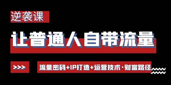 让普通人自带流量的逆袭课：流量密码+IP打造+运营技术·财富路径-云创网