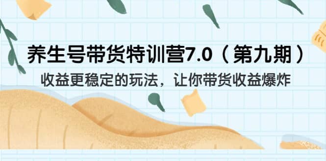 养生号带货特训营7.0（第九期）收益更稳定的玩法 让你带货收益爆炸（11节）-云创网
