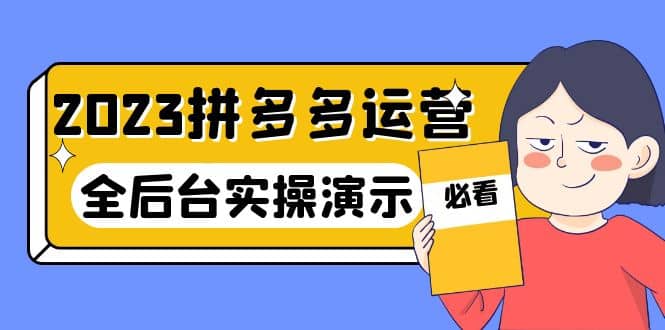 2023拼多多·运营：14节干货实战课，拒绝-口嗨，全后台实操演示-云创网