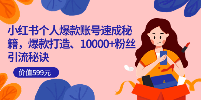 小红书个人爆款账号速成秘籍，爆款打造、10000+粉丝引流秘诀（价值599）-云创网