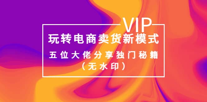 某收费培训：玩转电商卖货新模式，五位大佬分享独门秘籍（无水印）-云创网